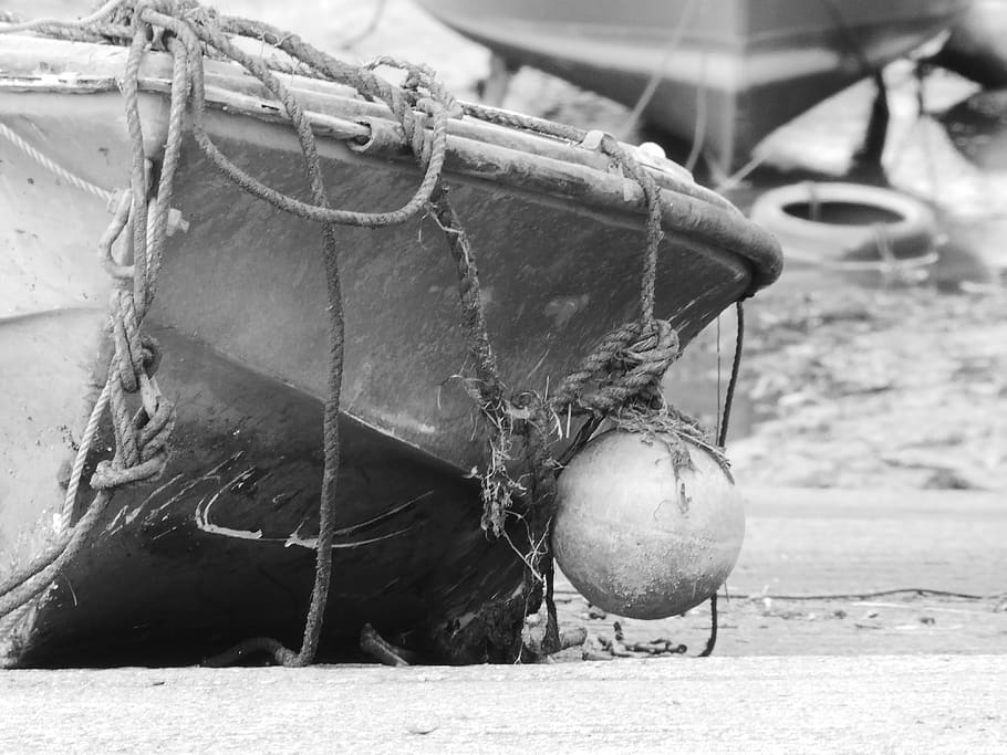 boat, harbour, sea, float, dock, rope, slipway, no people, day HD wallpaper
