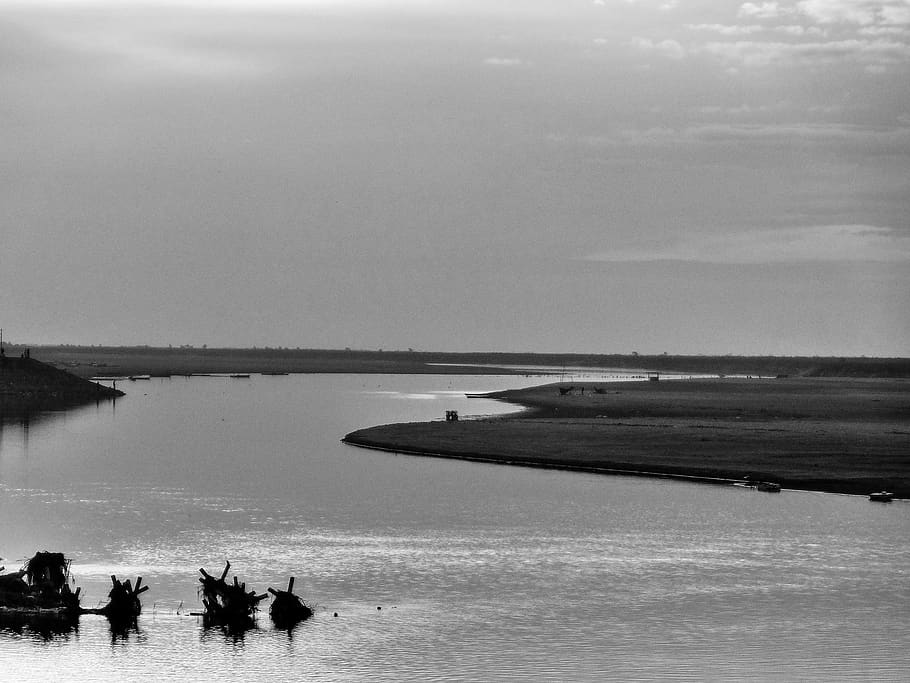 india, dibrugarh, water, sea, sky, nautical vessel, day, scenics - nature HD wallpaper
