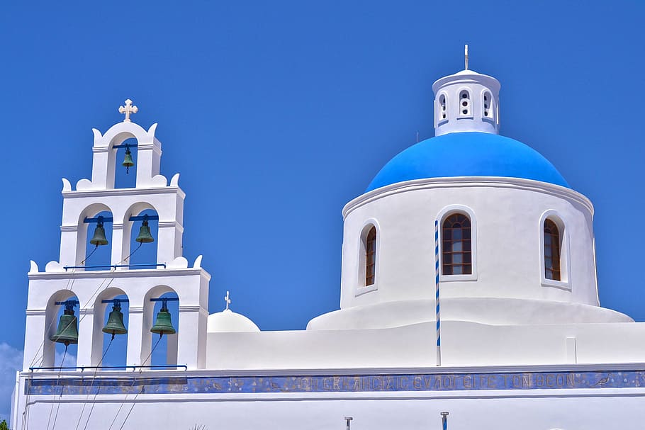 church, building, architecture, engineering, white, blue, place of worship HD wallpaper