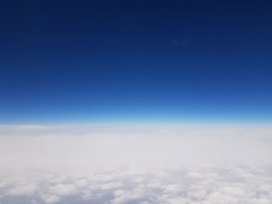 clouds, sky, airplane, blue, cloud - sky, cloudscape, scenics - nature HD wallpaper