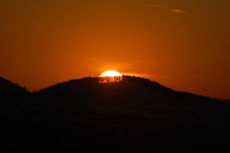 germany, jena, orange color, sky, mountain, beauty in nature HD wallpaper