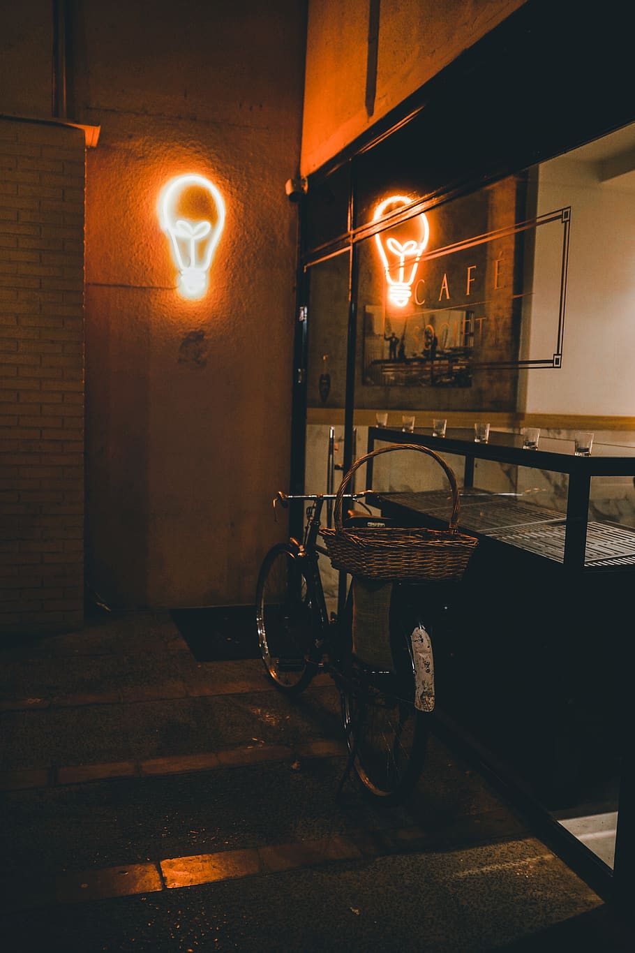 iran, tehran province, light, light bulb, lamp, bike, basket HD wallpaper
