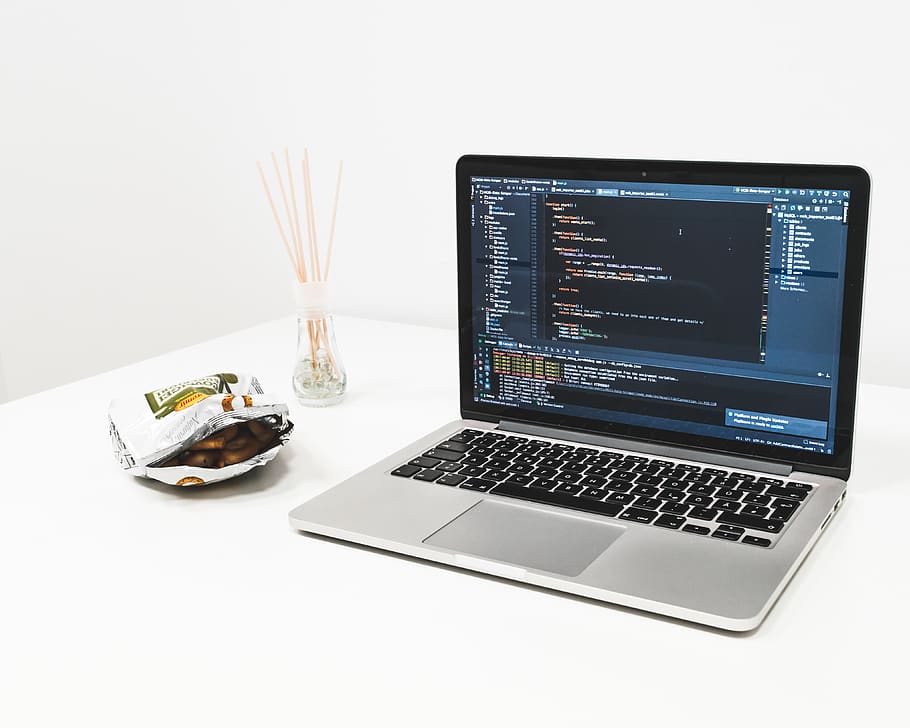 macbook, kitchen, apple, design, interior, programming, desktop, HD wallpaper
