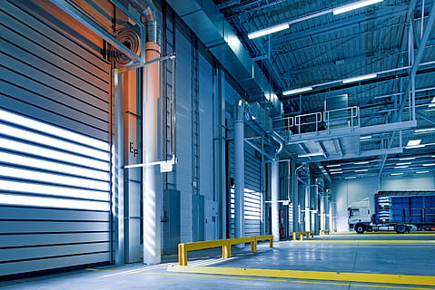 Parked Truck in Front of Garage Door, building, ceiling, empty HD wallpaper