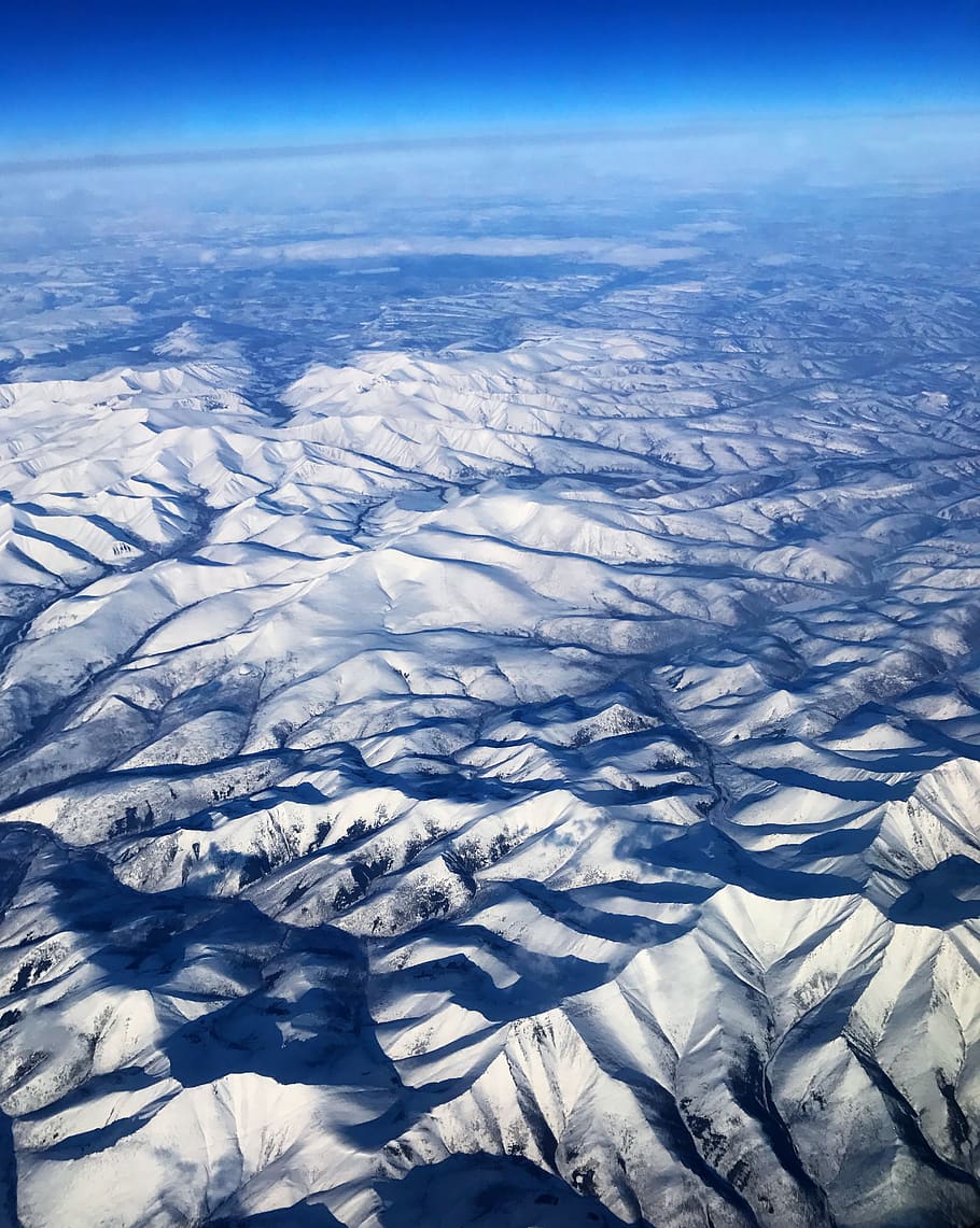 Plane, Flying, Siberia, environment, landscape, no people, scenics - nature HD wallpaper