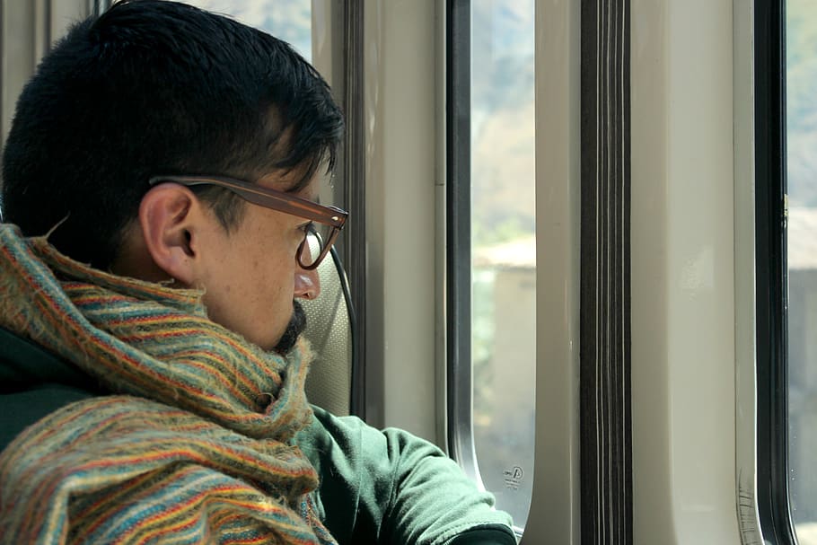 andres, people, train, peru, window, one person, real people HD wallpaper