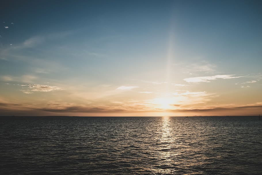 australia, mordialloc, water, sunset, summer, clouds, ocean HD wallpaper