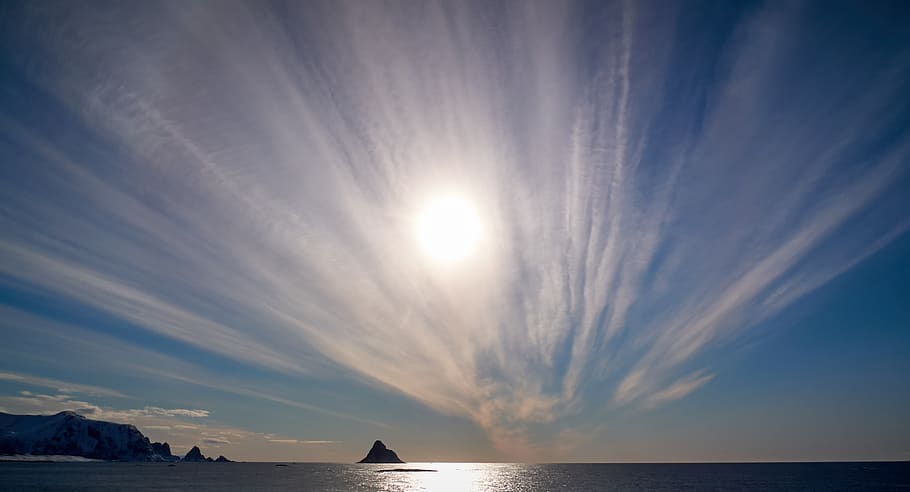 norway, bleik, sky, sun, island, clouds, reflections, bright HD wallpaper