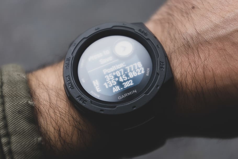 round black digital watch, human hand, human body part, one person HD wallpaper