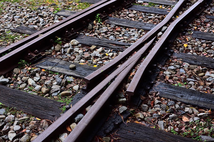 rail, railway, tracks, rail transportation, railroad track, HD wallpaper