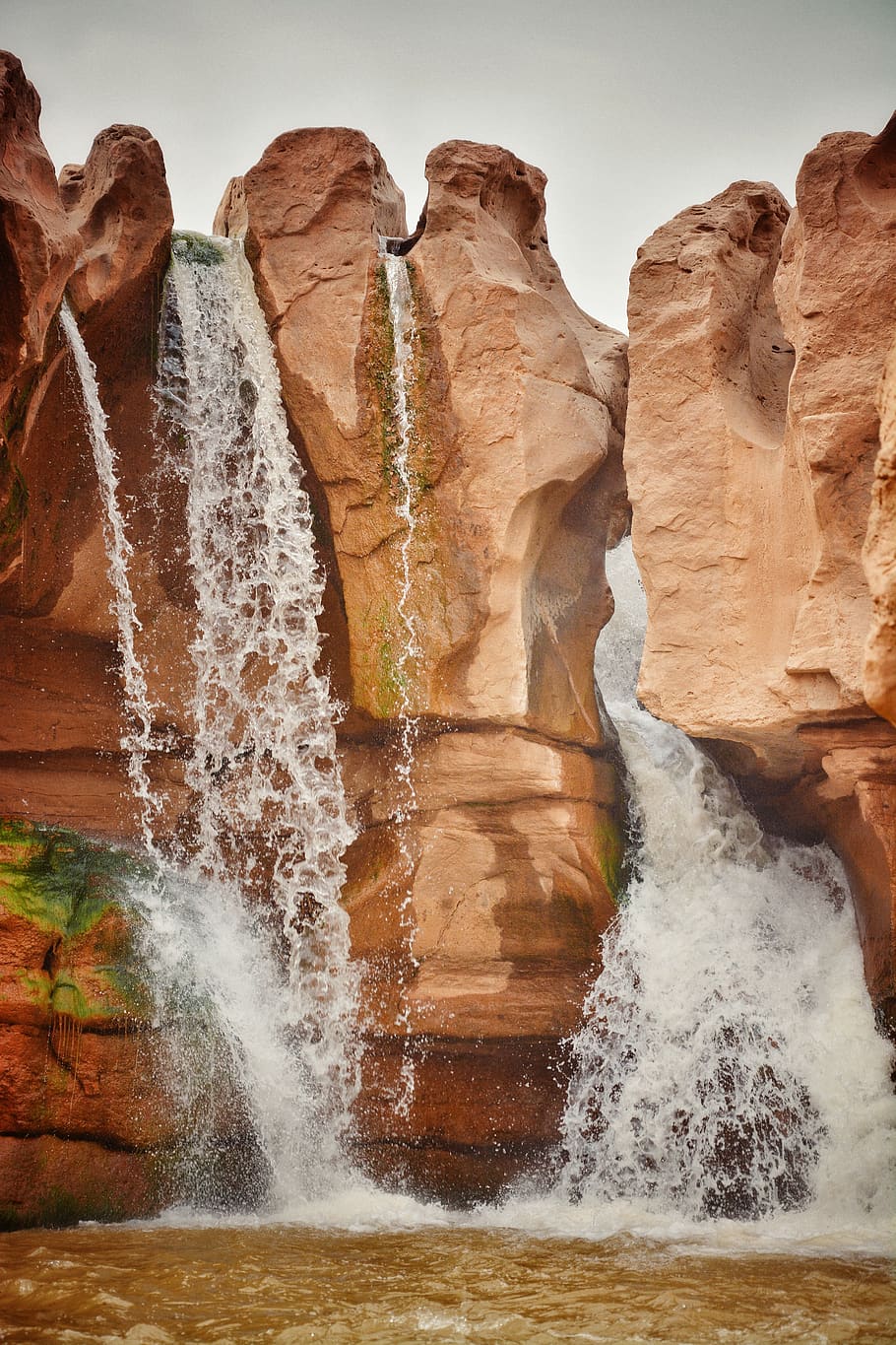 iran, pol dokhtar, water, rock, motion, rock formation, rock - object HD wallpaper