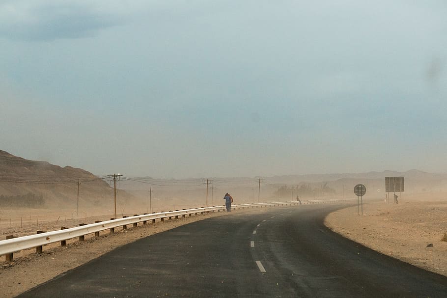 namibia, noordoewer, storm, dust storm, sand storm, africa HD wallpaper