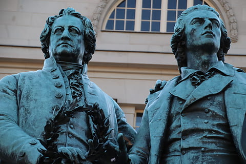 goethe, schiller, monument, weimar, art, germany, poet, theatre square HD wallpaper