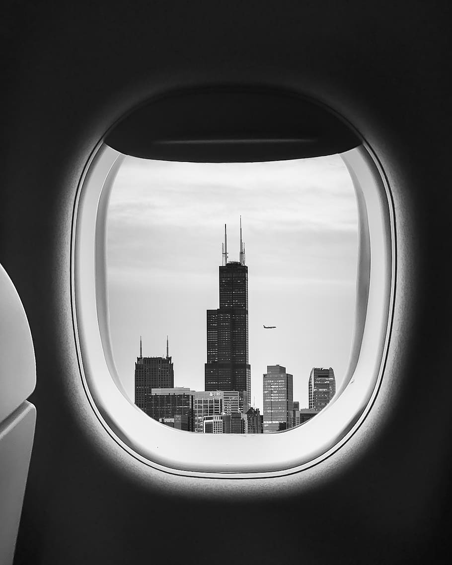 Window View of an Airplane, aircraft, architecture, aviate, aviation, HD wallpaper