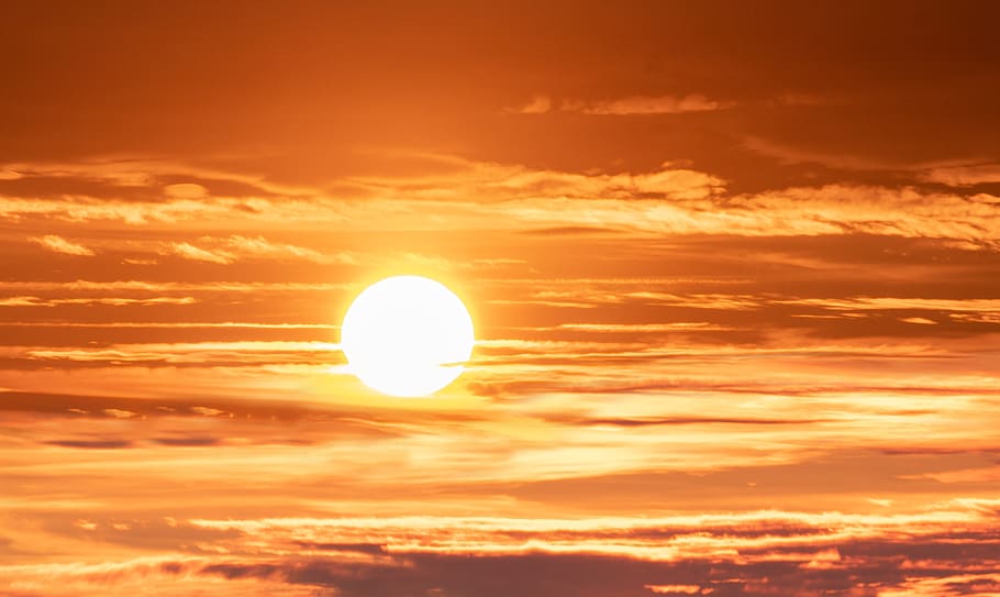 sun, sunset, sky, mood, dusk, evening, twilight, atmospheric HD wallpaper