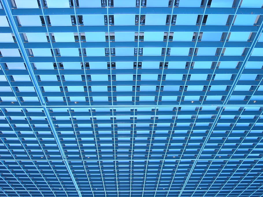 curtain wall building, backgrounds, full frame, pattern, built structure HD wallpaper