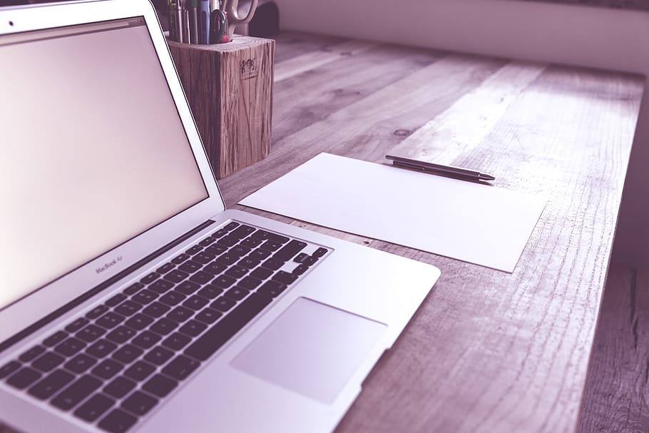 Macbook Air, coder, connection, daylight, desk, electronics, indoors HD wallpaper