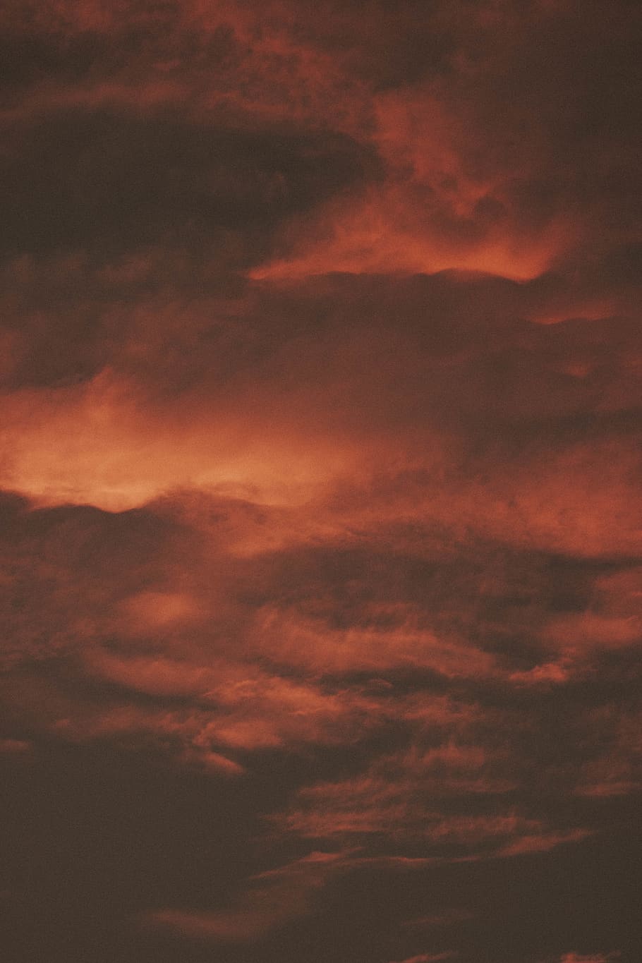 maroon cloudy sky, cloud - sky, beauty in nature, tranquility HD wallpaper