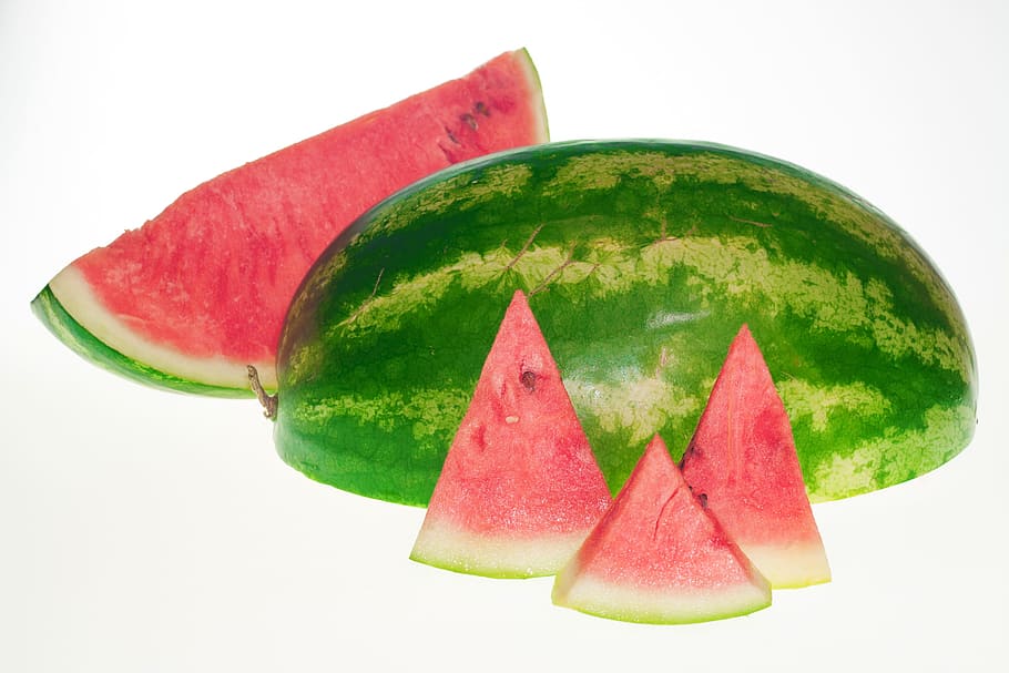 watermelon, slice, isolated, dessert, white, dietfood, sweetfood HD wallpaper