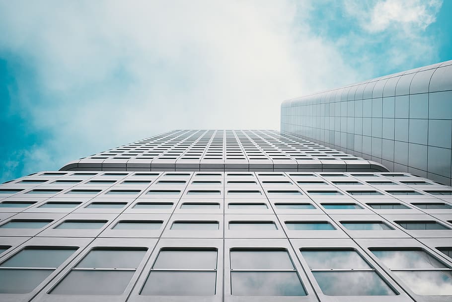 building, architecture, perspektive, looking up, tower, sky HD wallpaper