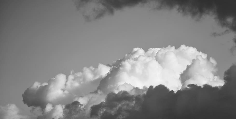 clouds, sky, white, blue, fluffy, dark, skyline, air, cloud - sky HD wallpaper