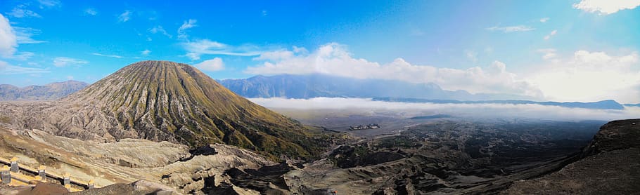 indonesia, java, nature, mountains, cloud - sky, scenics - nature HD wallpaper