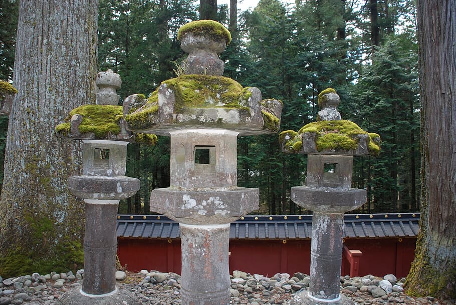 nikko, japan, temple, plant, tree, sculpture, human representation HD wallpaper