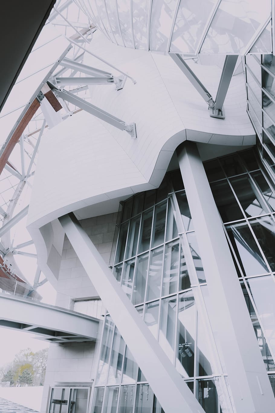 high-rise building, banister, handrail, architecture, office building HD wallpaper
