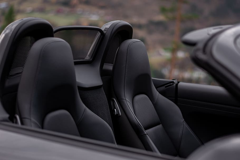 black convertible coupe, cushion, headrest, car, norway, gol HD wallpaper
