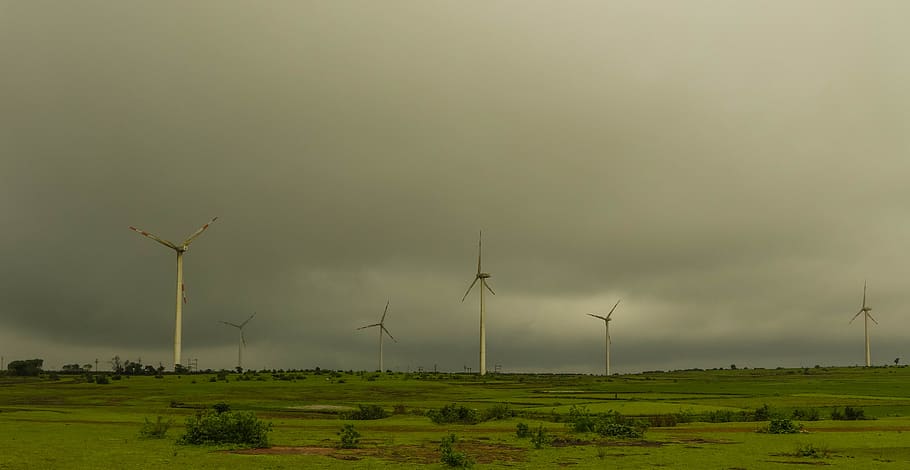 india, sadawaghapur, wind, turbine, green, wind turbine, satara, HD wallpaper