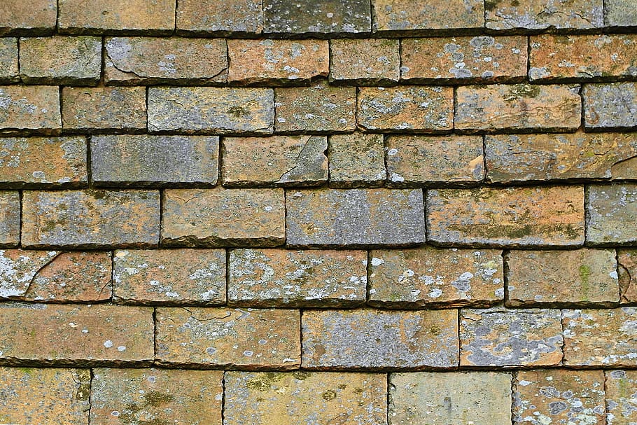 brown concrete wall bricks, stone wall, slate, path, walkway HD wallpaper