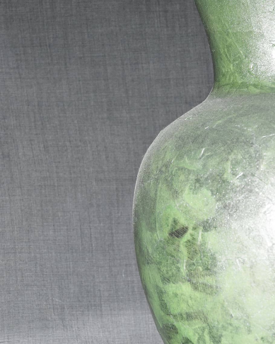 decoupage, vase, green, paper, crafts, green color, indoors, HD wallpaper