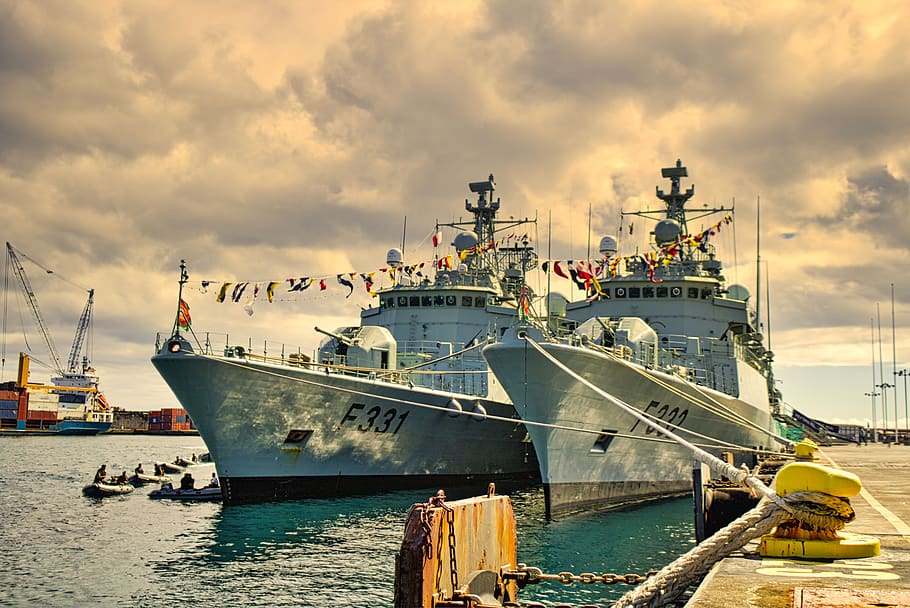 HD wallpaper: transport, ships, war, seaman, porto, marina, clouds, moored  | Wallpaper Flare