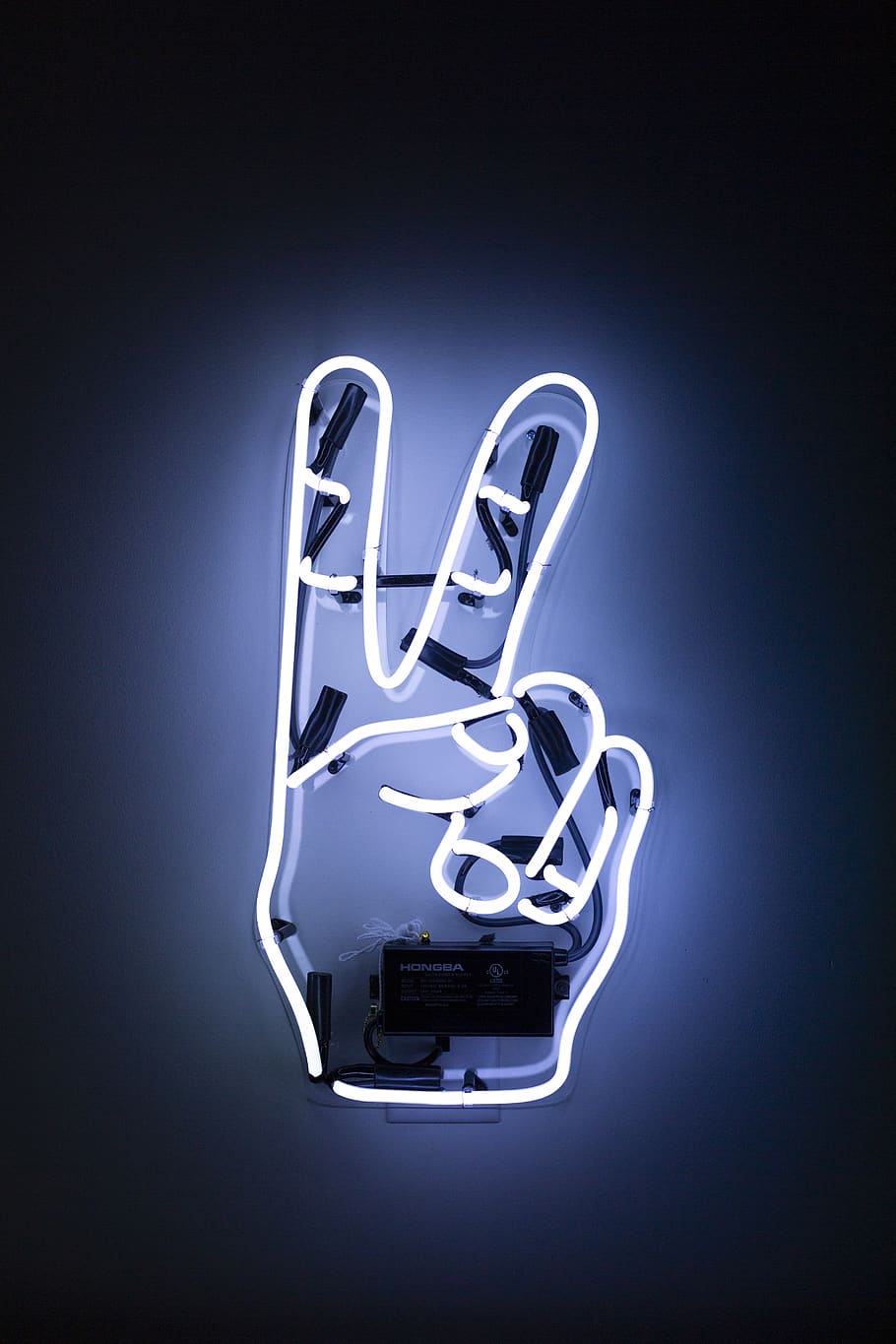 HD wallpaper: peace hand sign neon light, studio shot, indoors, illuminated  | Wallpaper Flare