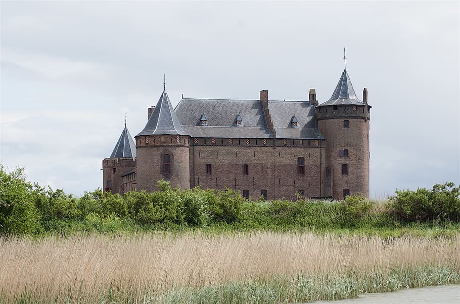 netherlands, muiden, castle, built structure, architecture HD wallpaper