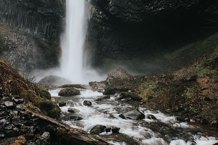 waterfalls during daytime, scenics - nature, motion, beauty in nature HD wallpaper