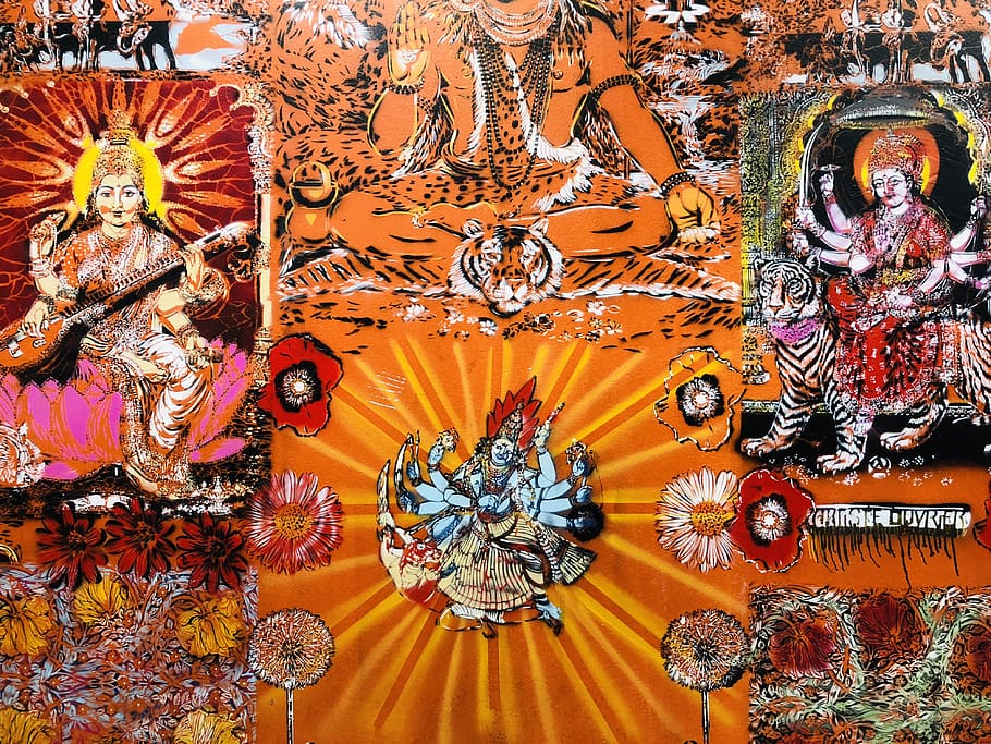 Hindu Deity illustration, art and craft, creativity, representation HD wallpaper
