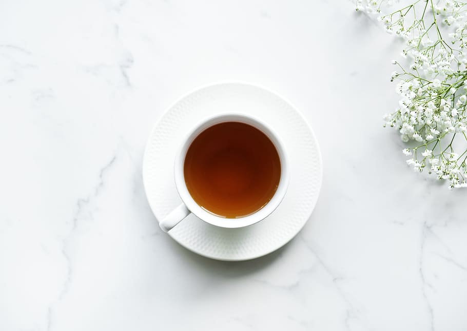 beverage, cup, earl grey, english tea, enjoying, flat lay, flatlay