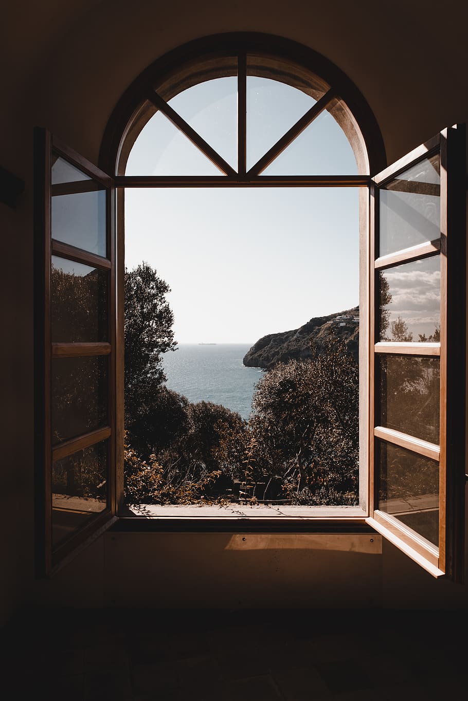 Opened Glass Window, architecture, empty, indoors, inside, light HD wallpaper