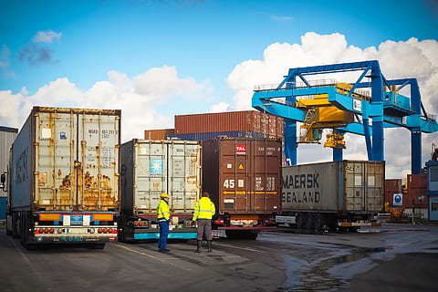 container, container port, cargo, transport, shipping, delivery HD wallpaper