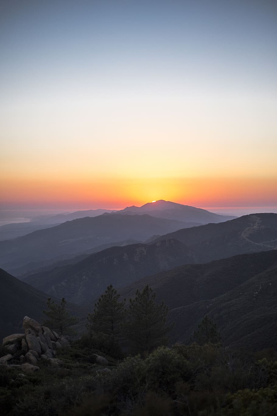 mountains at sunset, united states, la cumbre peak, sky, scenics - nature HD wallpaper