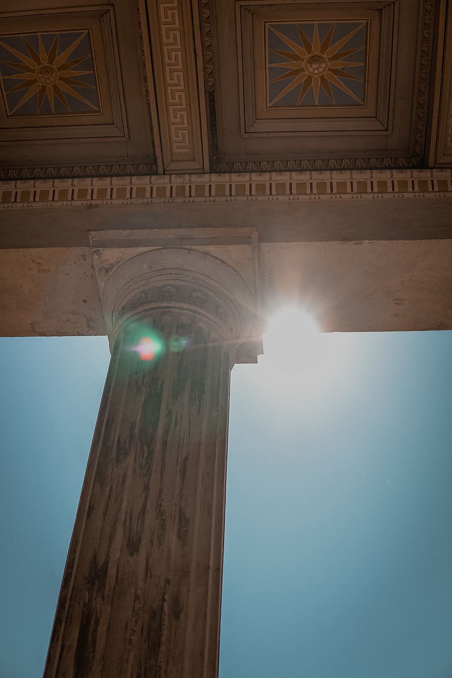 flare, light, building, architecture, dresden, column, pillar HD wallpaper