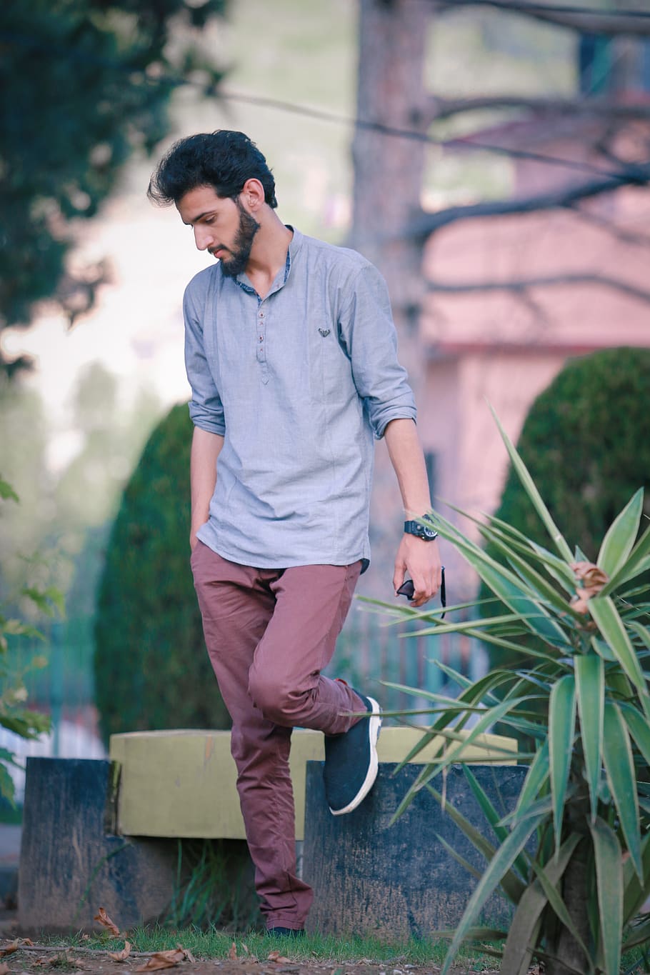 A stylish boy posing near the garden - PixaHive
