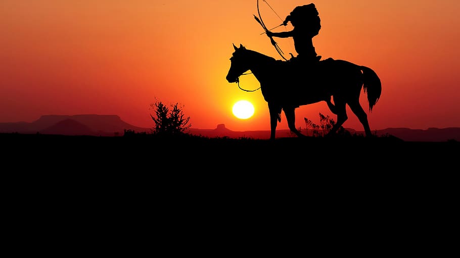 sunset, indian, evening, nature, summer, silhouette, twilight HD wallpaper