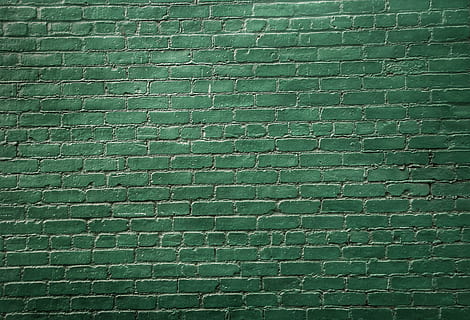 green painted wall, abstract, background, brickwall, green brick HD wallpaper