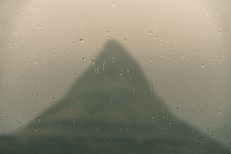 Mountain, nature, outdoors, fog, weather, bird, animal, kirkjufell HD wallpaper