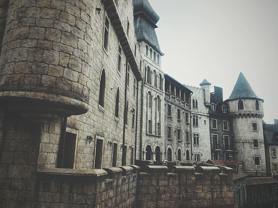 Photo of Abandoned Concrete Castle, ancient, architecture, building HD wallpaper
