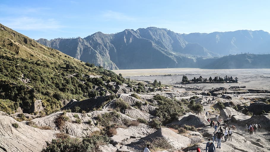 bromo, mountain, indonesia, nature, landscape, java, asia, crater, HD wallpaper