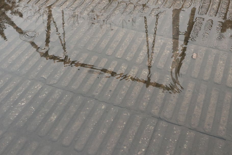 iran, tehran, swing, rain, water, reflex, full frame, high angle view HD wallpaper