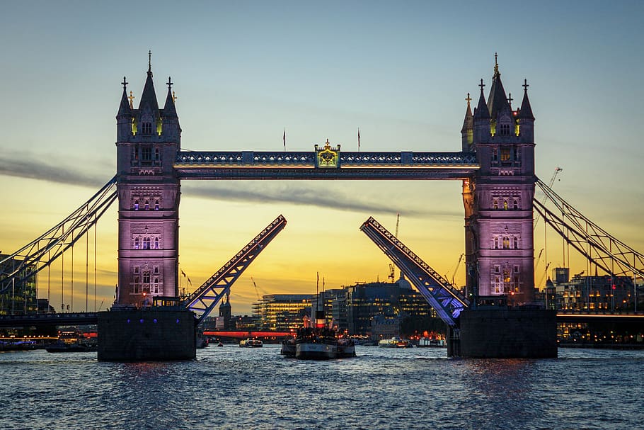 bridge, waters, drawbridge, river, travel, england, london HD wallpaper
